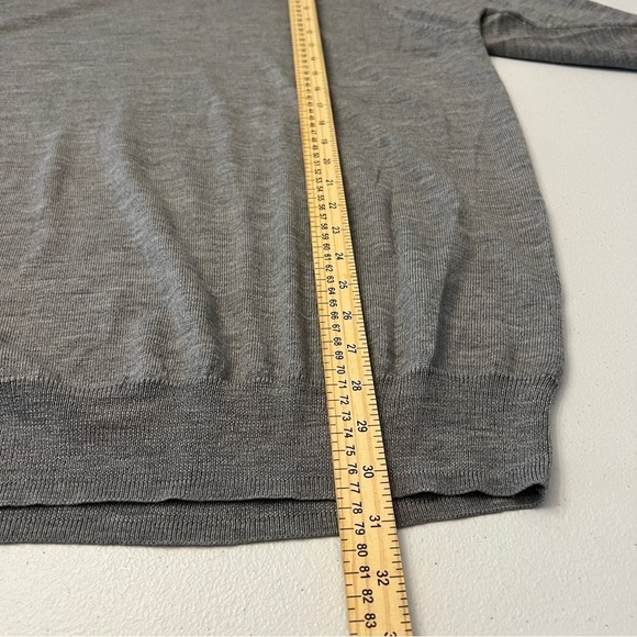 Harrison Davis Mens 2XL 100% Extra Fine Merino Wool Sweater V-neck Gray NWT - Picture 6 of 6